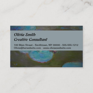 Tarjeta De Visita Pintura de nenúfares de Monet Estanque Nenúfares