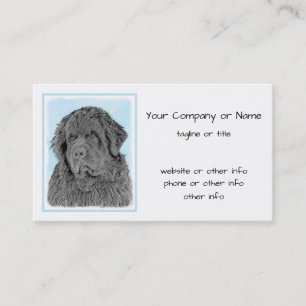 Tarjeta De Visita Pintura de Newfoundland - Cute original Dog Art