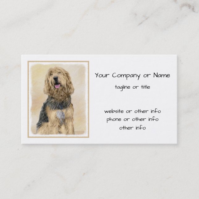 Tarjeta De Visita Pintura de otros lugares - Arte de perros original (Anverso)