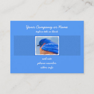 Tarjeta De Visita Pintura de pájaro azul - Arte original de aves