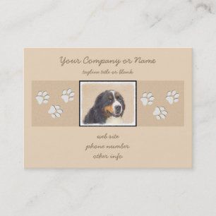 Tarjeta De Visita Pintura de perro de montaña de Bernese - Arte de p