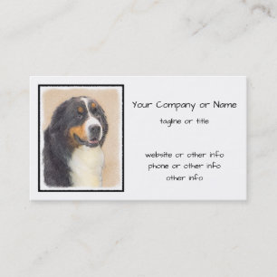 Tarjeta De Visita Pintura de perro de montaña de Bernese - Arte de p