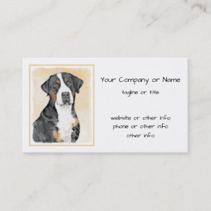 Tarjeta De Visita Pintura de Perro de Montaña Grande Suiza - Arte o