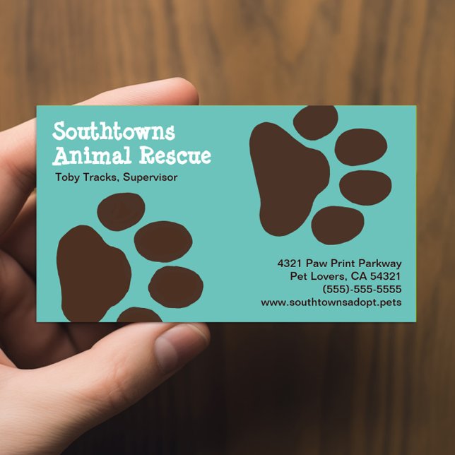 Tarjeta De Visita Pintura de perro imprime animales Verde azulados y (Subido por el creador)