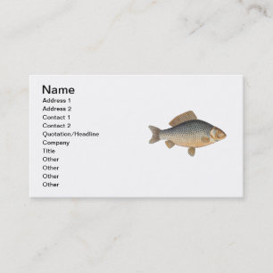 Tarjeta De Visita pintura de pesca de carpa dibujo de agua dulce 