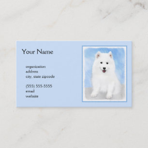 Tarjeta De Visita Pintura de pimienta de Samoyed - Arte Perro Origin