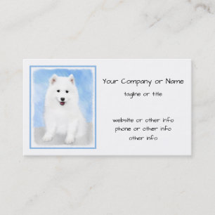 Tarjeta De Visita Pintura de pimienta de Samoyed - Arte Perro Origin