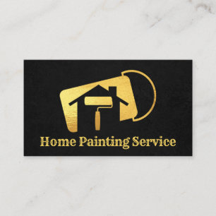 Tarjeta De Visita Pintura de pincel de rollo casero