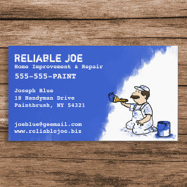 Tarjeta De Visita Pintura de pintura real azul | Contratista diverti