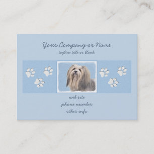 Tarjeta De Visita Pintura (de plata) de Havanese - arte original