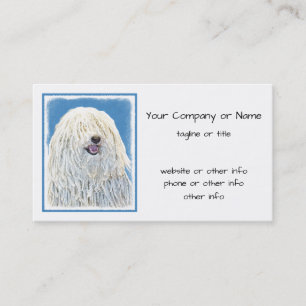 Tarjeta De Visita Pintura de puli - Arte de perro original lindo