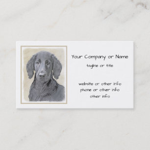 Tarjeta De Visita Pintura de recuperación plana - Arte de perro orig