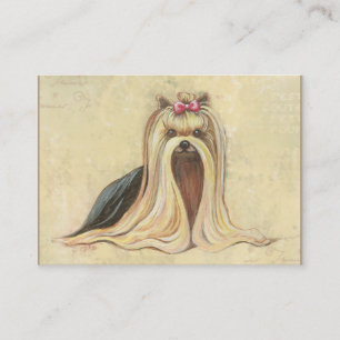 Tarjeta De Visita Pintura de retrato de Yorkie