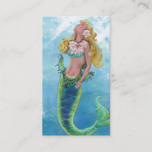 Tarjeta De Visita Pintura de sirena soñadora