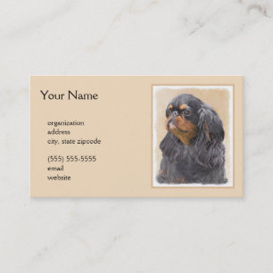 Tarjeta De Visita Pintura de Spaniel de Juguete Inglés Arte Animal O