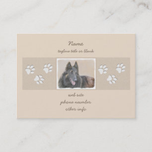 Tarjeta De Visita Pintura de Tervuren belga - Arte de perro original