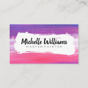 Tarjeta De Visita Pintura de textura   Accionamiento artístico del p