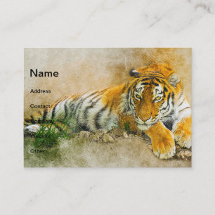 Tarjeta De Visita Pintura de tigre