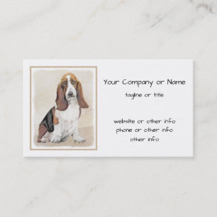 Tarjeta De Visita Pintura de tronco - Arte de perro original curado
