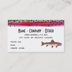 Tarjeta De Visita Pintura de trucha arco iris