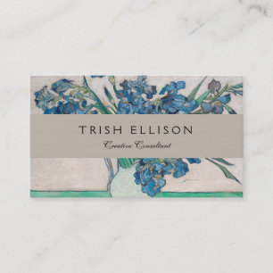 Tarjeta De Visita Pintura de Van Gogh Jarrón de Iris Impresionismo