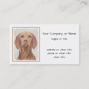 Tarjeta De Visita Pintura de Vizsla - Arte Perro Original.