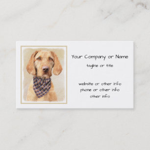 Tarjeta De Visita Pintura de Vizsla con cabello alambrado - Arte Per