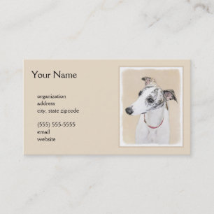 Tarjeta De Visita Pintura de Whippet - Arte Cute Original Perro
