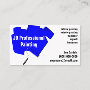 Tarjeta De Visita Pintura del rodillo de pintura del pintor