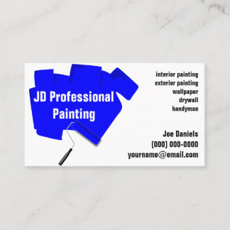 Tarjeta De Visita Pintura del rodillo de pintura del pintor
