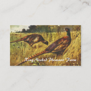Tarjeta De Visita Pintura del vintage de la granja del faisán