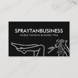 Tarjeta De Visita Pintura en línea moderna minimalista Tan Spray