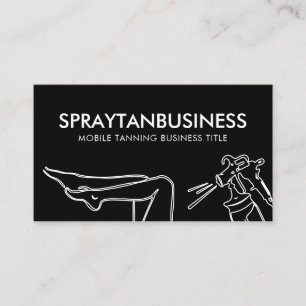 Tarjeta De Visita Pintura en línea moderna minimalista Tan Spray