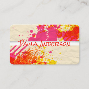 Tarjeta De Visita Pintura expresiva   Arte creativo