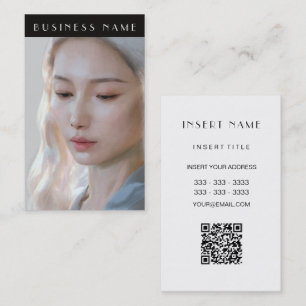 Tarjeta De Visita Pintura facial femenina contemporánea serenidad