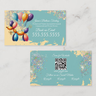 Tarjeta De Visita Pintura Facial Pintor Facial Torcedor de Globos Am