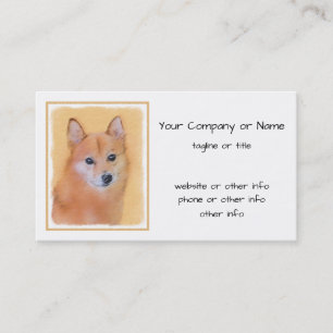 Tarjeta De Visita Pintura finlandesa de Spitz - Arte de perro origin