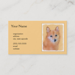 Tarjeta De Visita Pintura finlandesa de Spitz - Arte de perro origin