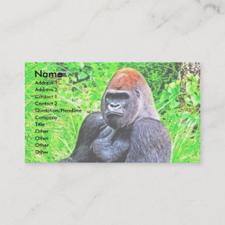 Tarjeta De Visita Pintura fotográfica de Silverback Gorilla
