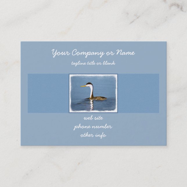 Tarjeta De Visita Pintura gris de Clark - Arte de pájaro original (Anverso)