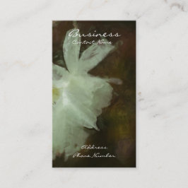 Tarjeta De Visita Pintura Impresionista de Daffodils Blancos