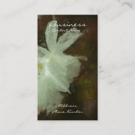 Tarjeta De Visita Pintura Impresionista de Daffodils Blancos