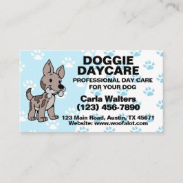 Tarjeta De Visita Pintura Imprime Doggie Day Care