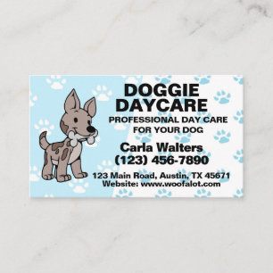 Tarjeta De Visita Pintura Imprime Doggie Day Care