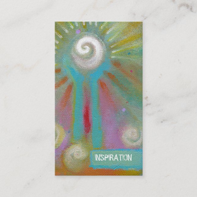Tarjeta De Visita Pintura inspiradora artsy colorida de la diversión (Anverso)