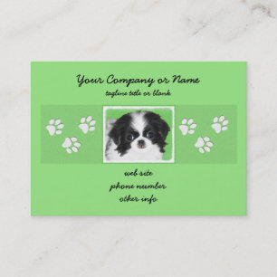 Tarjeta De Visita Pintura japonesa de cachorro con chin - Arte origi