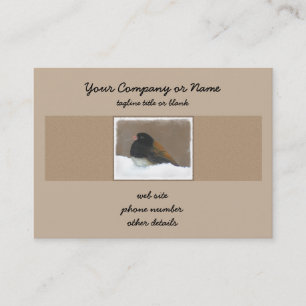 Tarjeta De Visita Pintura Junco de Ojos Oscuros - Arte de pájaro ori