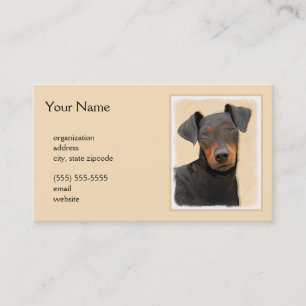 Tarjeta De Visita Pintura Manchester Terrier - Arte original del per