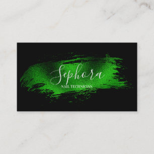 Tarjeta De Visita Pintura metálica esmeralda verde brillante en lámi