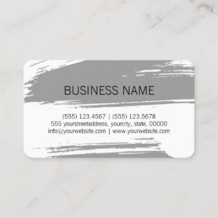 Tarjeta De Visita Pintura moderna de pincel gris